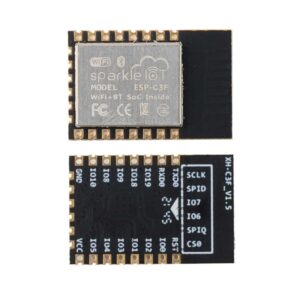 Sparkleiot ESP32-C3F WiFi Blue-tooth Module Built-in 4MB SPI Flash 3.3V 2.4G Single-core WiFi+BT5.0 SOC ESP32-C3FH4 Chip(Pack of 5pcs)