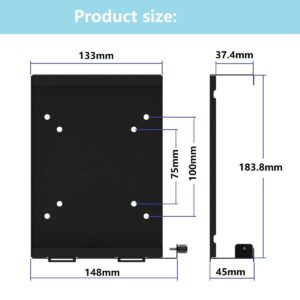 JINGCHENGMEI Wall Mount Compatible with Dell OptiPlex Micro Form Factor Case, VESA and Under Desk Available, Fits MFF 7070, 7060, 7050, 5070, 5060, 5050, 3040, 3046, 3050, 3060, 3070, 3080 and More