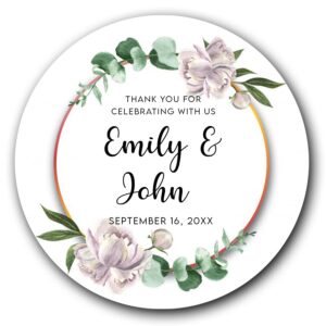 24pcs personalized wedding stickers, thank you for coming stickers, thank you for celebrating with us sticker, wedding stickers for envelopes, wedding favors w44 (24 pieces)