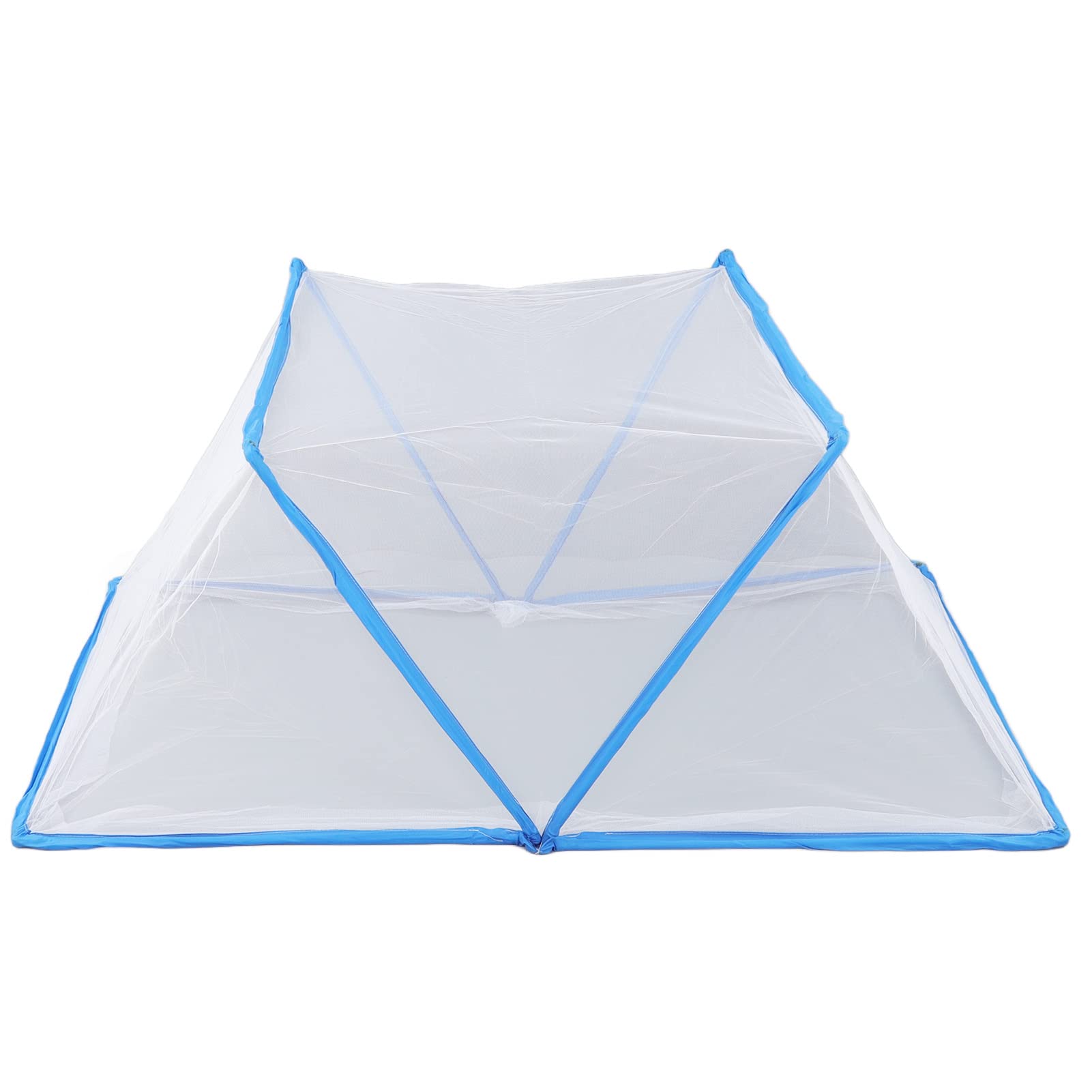 Pssopp Baby Bed Net, Foldable Summer Bedroom Net Tent for Baby Cots Cribs Cot Bed (Blue)