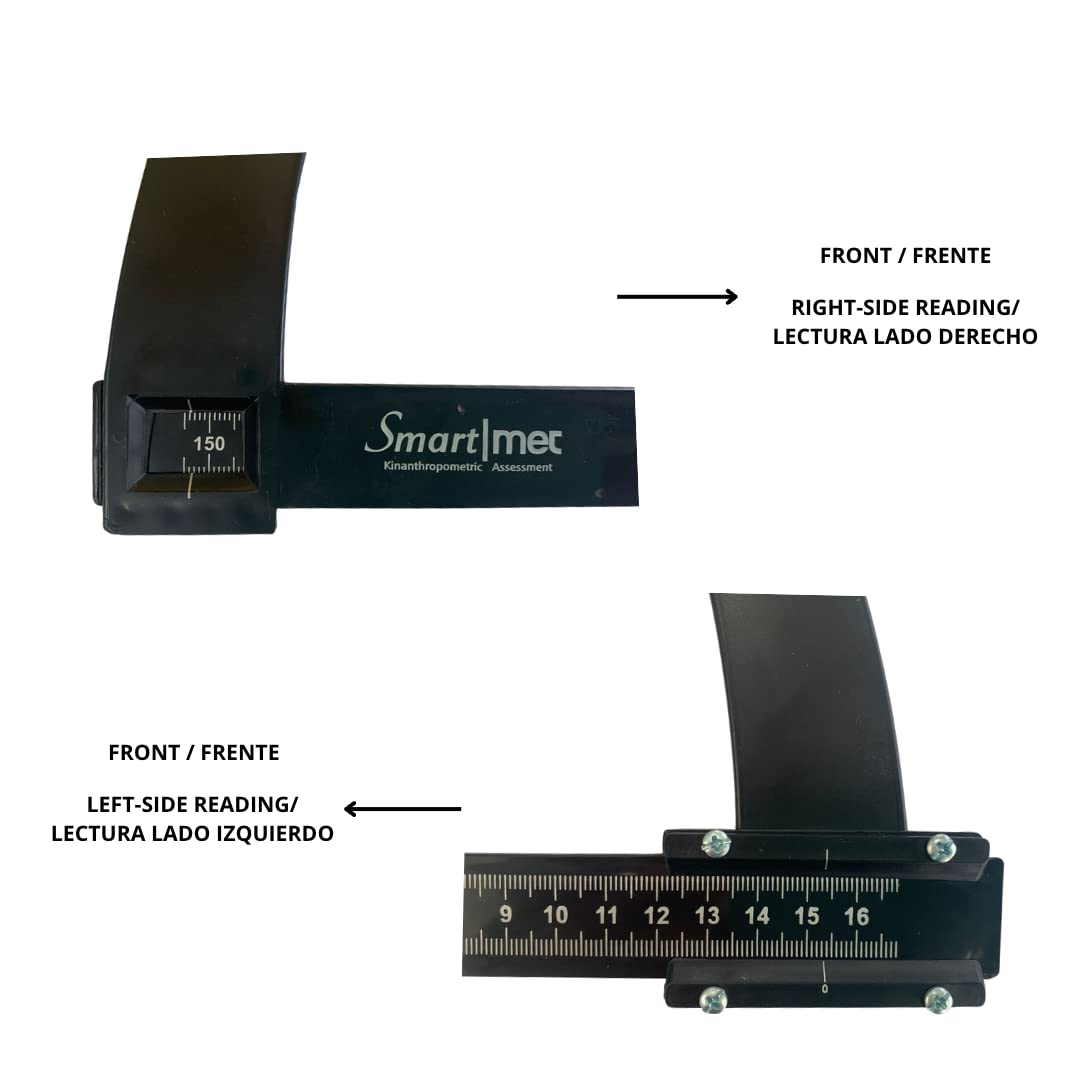 Smartmet Small Bone Anthropometer, Sliding Caliper, to Measure Diameter Width (Black)