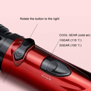 ZLXDP Electric Hair Dryer Brush Hair Straightener Curler Iron Volumizer Rotate One Step Blowers Replaceable Hot Air Comb 360 Rotating