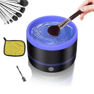 Makeup Brush Cleaner Machine,Electric Makeup Brush Cleaner,Automatic Makeup Brush Cleaner Cleanser Tools,USB Cosmetic Brush Cleaning Machine for Liquid Foundation,Contour,Eyeshadow Brushes Blue