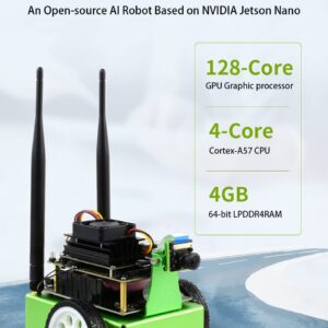 Waveshare JetBot AI Kit, AI Robot Based On Jetson Nano, Includes Waveshare Jetson Nano Dev Kit 4GB (NOT Support Nano 2GB)