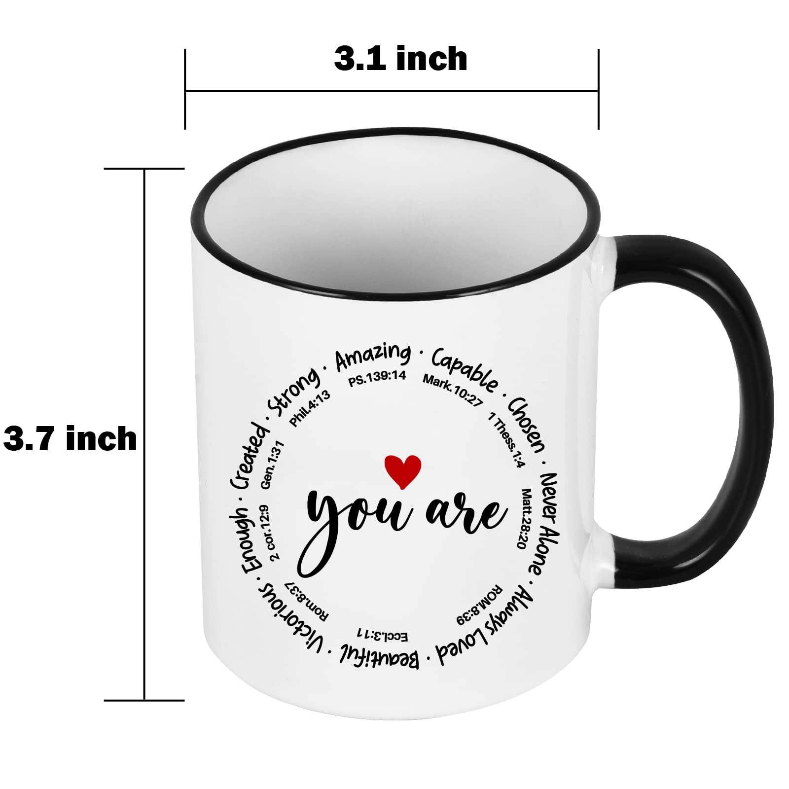 Cabtnca Christian Gifts for Women, You Are Amazing Coffee Mugs for Women, Religious Gifts, Inspirational Spiritual Faith Gifts for Women, Birthday Christmas Gifts for Friends Coworkers, 11Oz