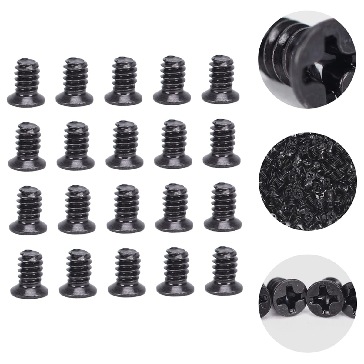 KOMBIUDA 300 PCS Flat Head Screw Hard Disk Tray Computer Computer Supply Chassis Screw for Hard Drive Black Nickel Accessories 3. 5- inch HDD Screw Short Hair Various Screw hot swap