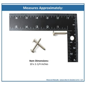 10 x1-1/4" SS Phillips Truss Head Screw Set 80 Piece Dock Bumper Edging Piling Cone Fastener