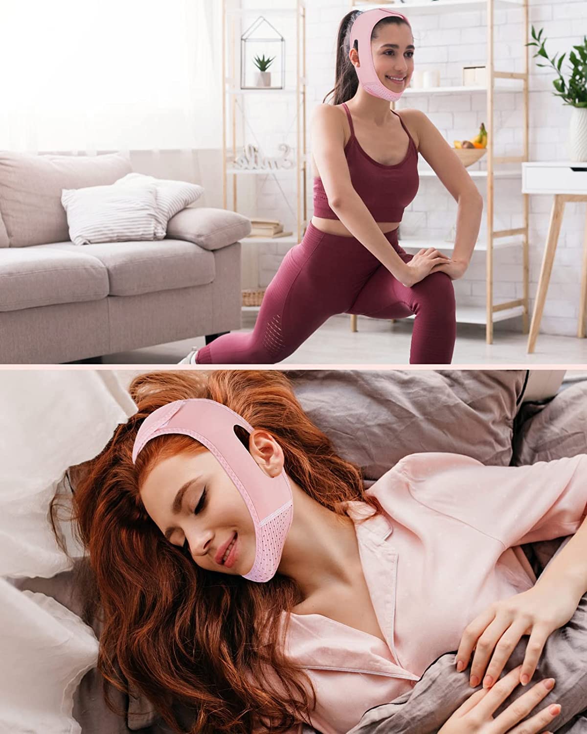 FairyFace Reusable V Line Lifting Mask, Double Chin Reducer, Chin Strap, Face Belt, Lift and Tighten the Face to Prevent Sagging, Create a V Shaped Face Full of Vitality