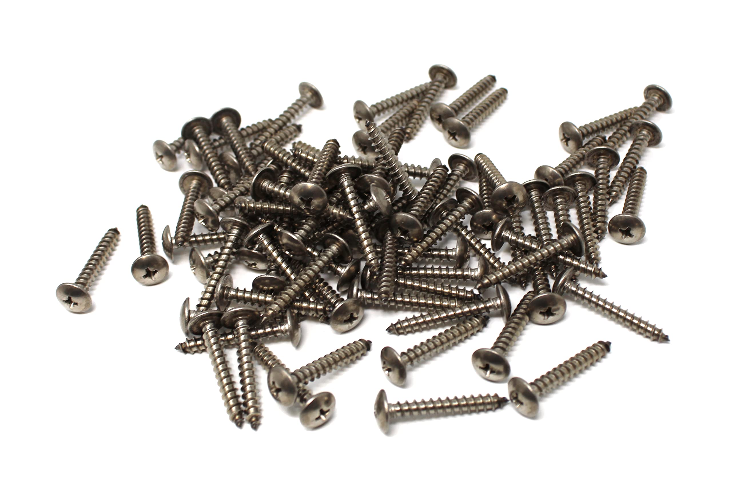 10 x1-1/4" SS Phillips Truss Head Screw Set 80 Piece Dock Bumper Edging Piling Cone Fastener