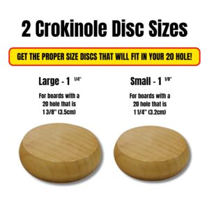 4 Player Crokinole Disc Party Pack (52 Discs) - Neutral Colours Edition (Large Discs - 1 1/4 Inch Diameter (3.2cm))