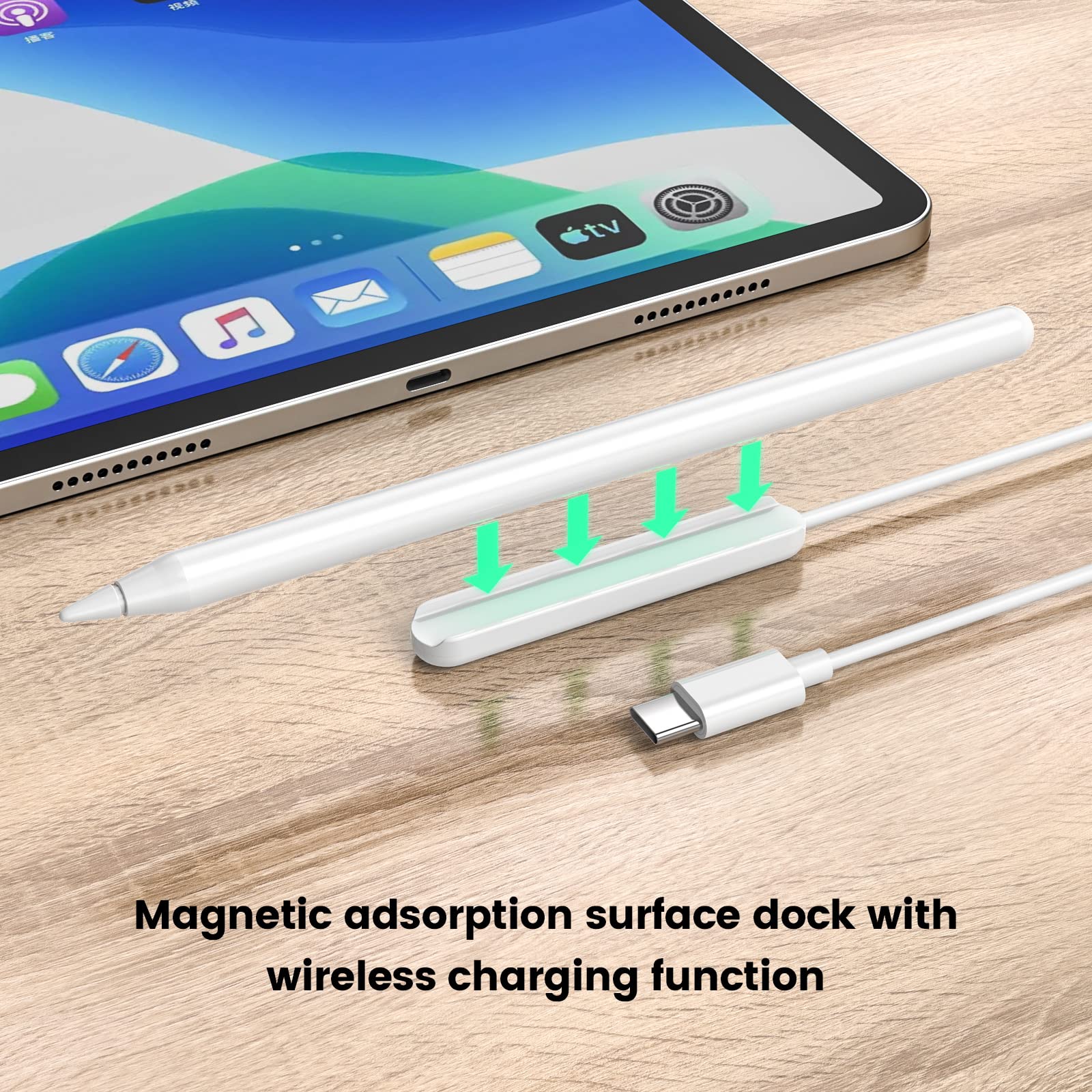 MOGOOD Stylus Pen Charging Cable Pencil Charger Compatible with Apple Pencil 2nd Generation Only Stylus Charging Cord Save Your Ipad Battery