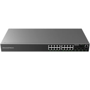 grandstream gwn7802p enterprise layer 2+ managed network switch | 16 gigabit ethernet ports, 4 gigabit sfp ports, 16 poe ports