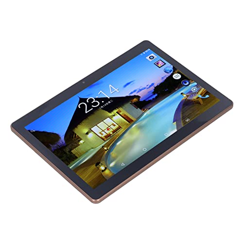 10.1in Tablet, Octa Core 0.3MP Front 2MP Rear CNC High Gloss Edge Body Touchscreen Tablet with USB Cable for Study (US Plug)