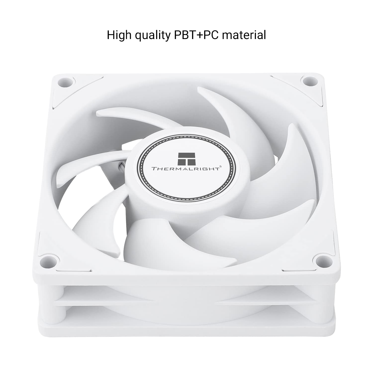 Thermalright TL-B8W CPU Fan Computer Case Fan Quiet 4pin PWM PC Fan, 80mm Silent Cooler Fan, 2200RPM Speed, CPU Cooling Fan(White)