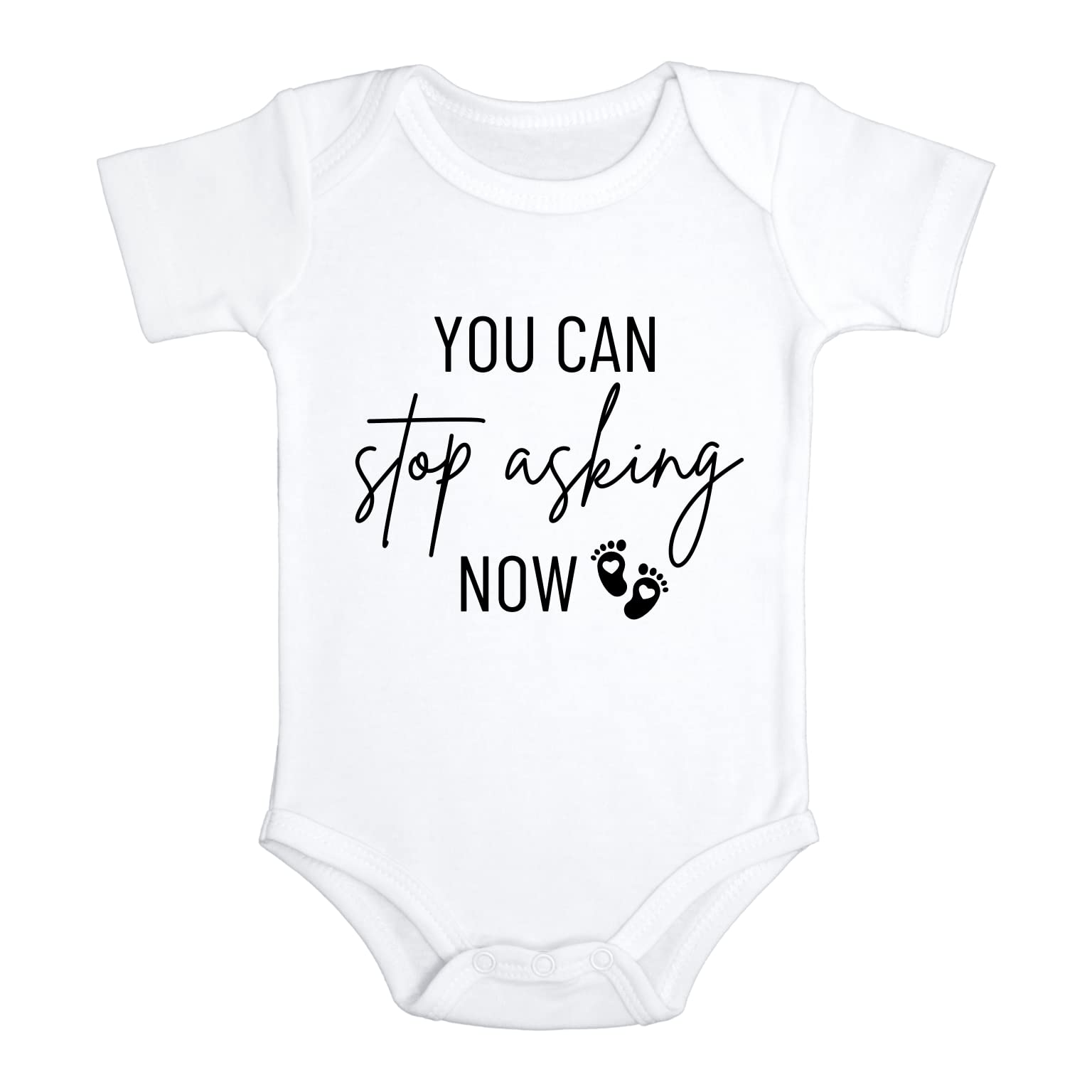 Big Newsies Pregnancy Announcement Gift for Grandparents | You Can Stop Asking Now 0-3 Months White