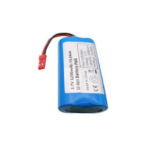 Qimoo 3.7V 5200mah Rechargeable Battery Pack Lithium Ion Batteries with JST-2P Connector for DIY Electronics Products, Toys, Lighting, Bluetooth Equipment…