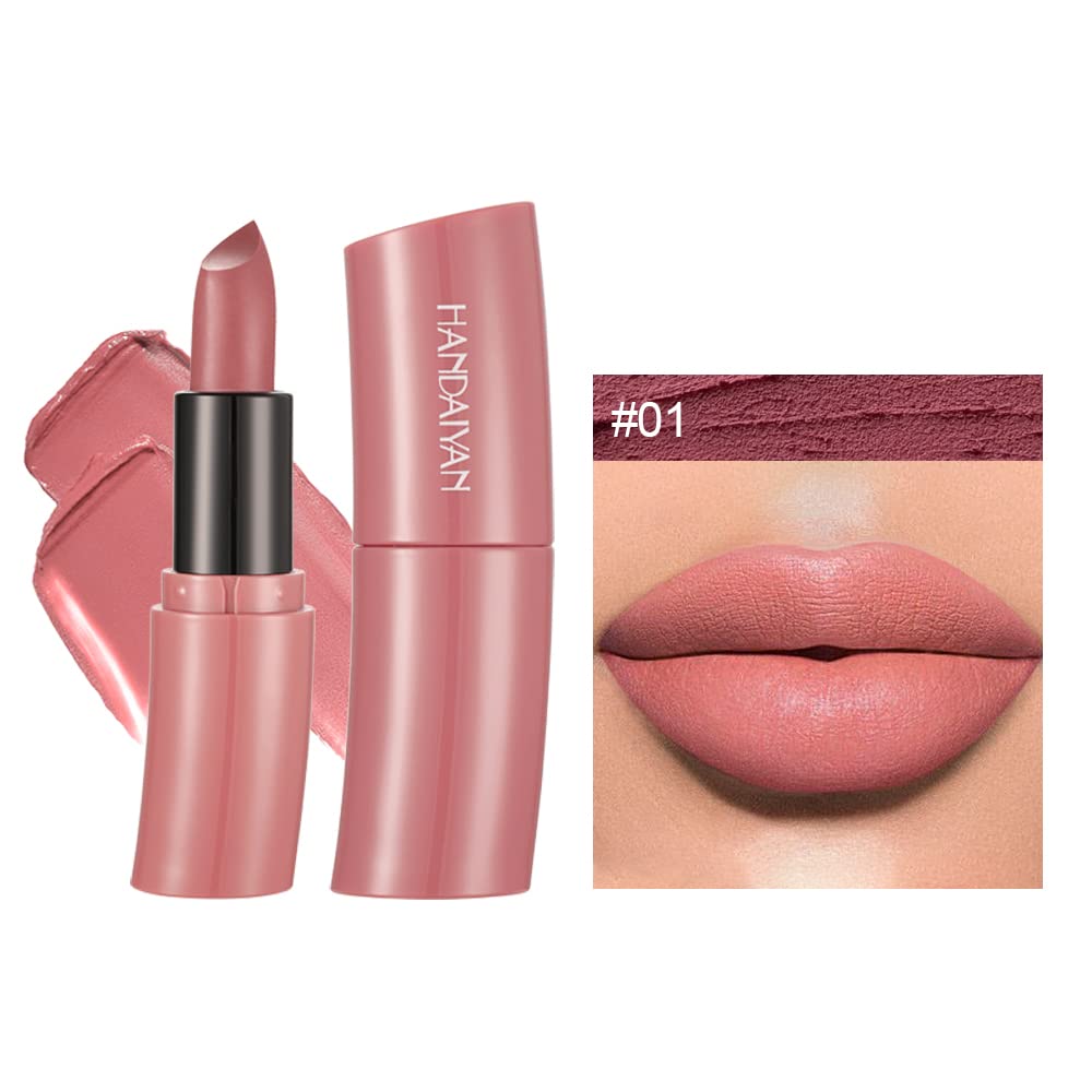 BANGFENG 6 Colors Matte Lipstick Set New Upgraded Formula Nude Moisturizer Smooth Lipstick Long Lasting Not Dry or Cracked Lipstick Makeup Gift Set