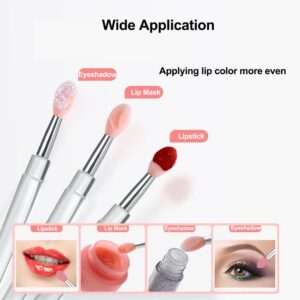 ELESDA Lip Brush, Silicone Lip Applicator Reusable 3PCS Lip Mask Applicator, Silicone Lip Brush Retractable Lip Gloss Balm Applicator Eyeshadow Lip Scrub Brush Applicator Lip Applicators Disposable