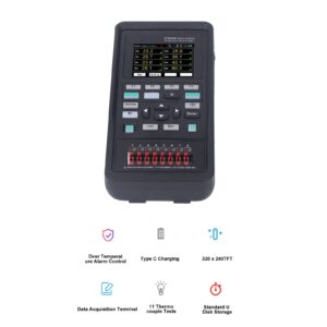 WEYI Temperature Data Recorder, High Accuracy Multi Channel Temperature Tester for Electronics Testing (US Plug)