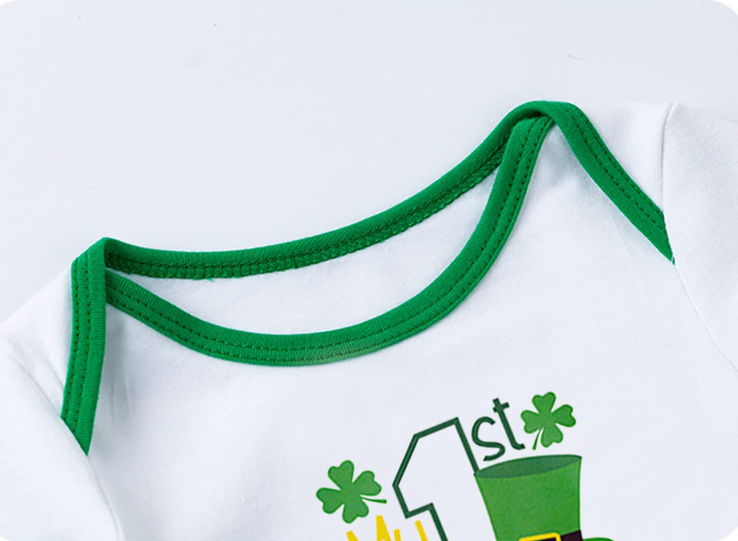 Zusnxaxe Infant Baby Girl My 1st St. Patrick's Day Outfit Short Sleeve Shamrock Bodysuit and Green Tutu Dress Bow Headband 3Pcs Clothes 3-6 Months