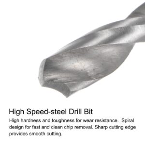 uxcell Tap & Bit Sets, M5 x 0.8 H2 Straight Flute Machine Thread Milling Tap 100mm Extra Long, 5mm High Speed Steel (HSS) Twist Drill Bit