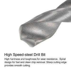 uxcell Tap & Bit Sets, 3/8-16 UNC H2 Straight Flute Machine Thread Milling Tap Extra Long, 8mm High Speed Steel (HSS) Twist Drill Bit