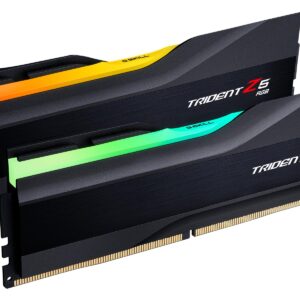 G.SKILL Trident Z5 RGB Series (Intel XMP 3.0) DDR5 RAM 32GB (2x16GB) 7800MT/s CL36-46-46-125 1.45V Desktop Computer Memory UDIMM - Matte Black (F5-7800J3646H16GX2-TZ5RK)