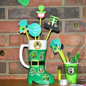 333PCS St Patricks Day Stickers, Shamrock Stickers, St. Patrick's Day Stickers for Kids Party Favors Decorations, Irish Shamrock Labels for Toys Cards Craft Scrapbooking