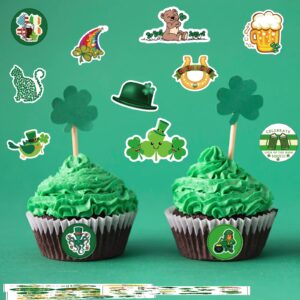 333PCS St Patricks Day Stickers, Shamrock Stickers, St. Patrick's Day Stickers for Kids Party Favors Decorations, Irish Shamrock Labels for Toys Cards Craft Scrapbooking