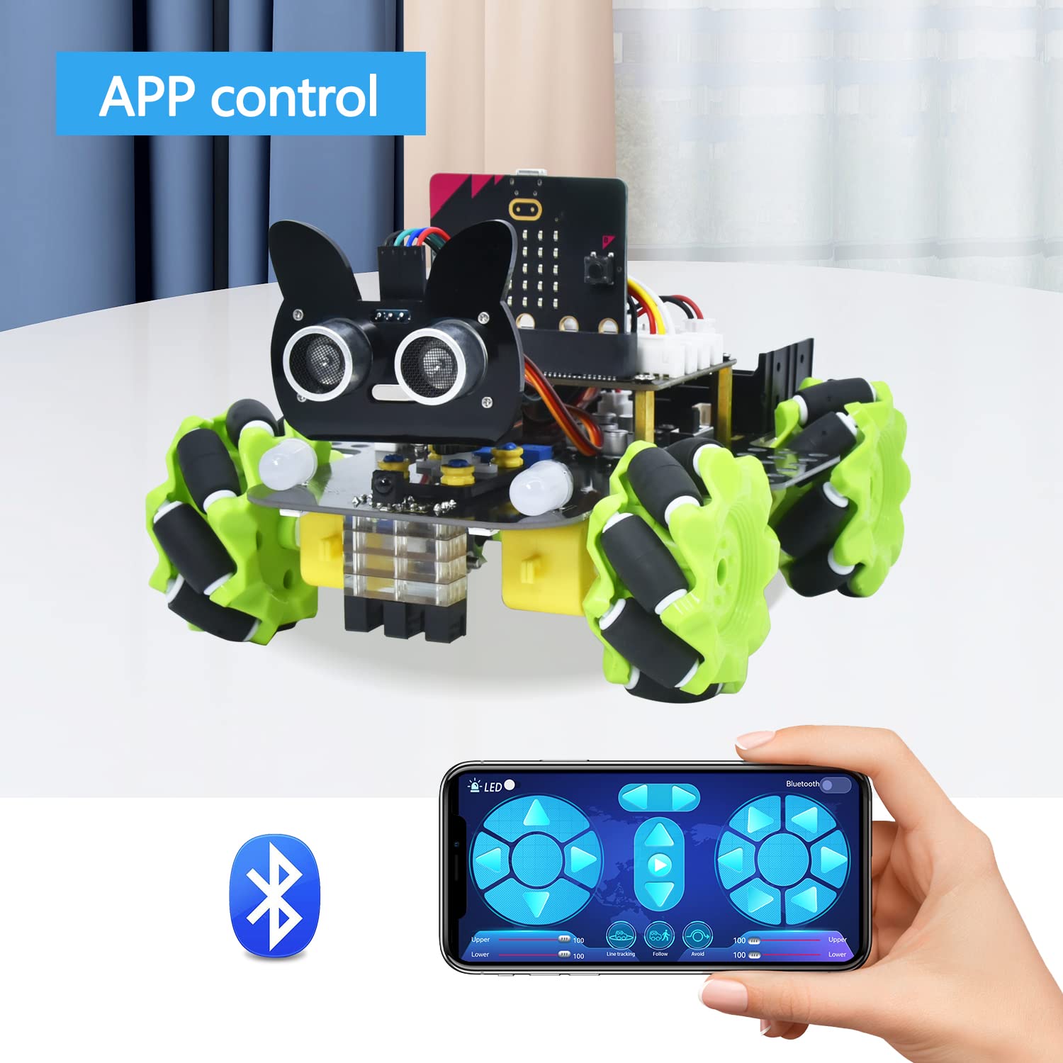 KEYESTUDIO Microbit 4WD Mecanum Car Kit V2 (with Micro:bit V2)