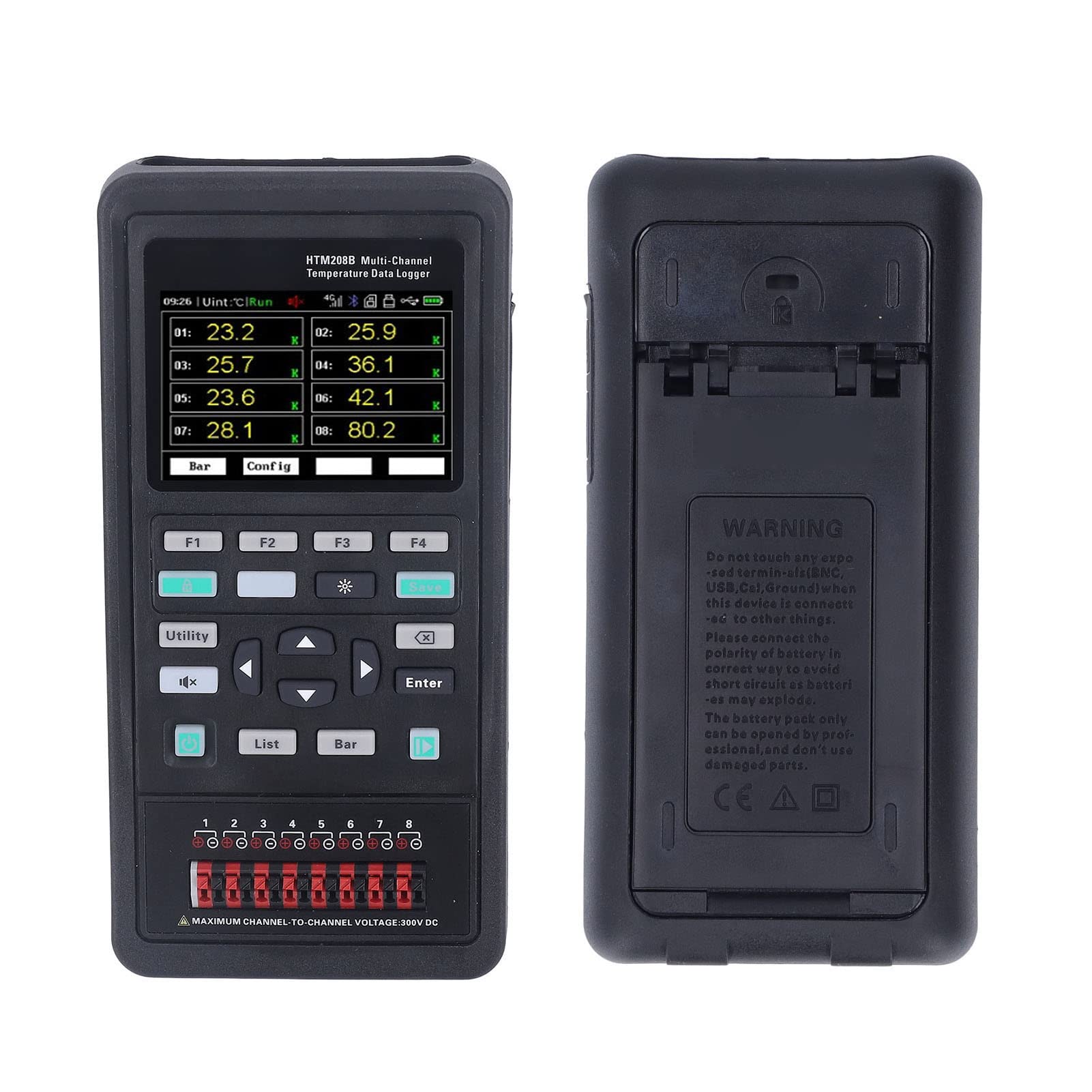 WEYI Temperature Data Recorder, High Accuracy Multi Channel Temperature Tester for Electronics Testing (US Plug)