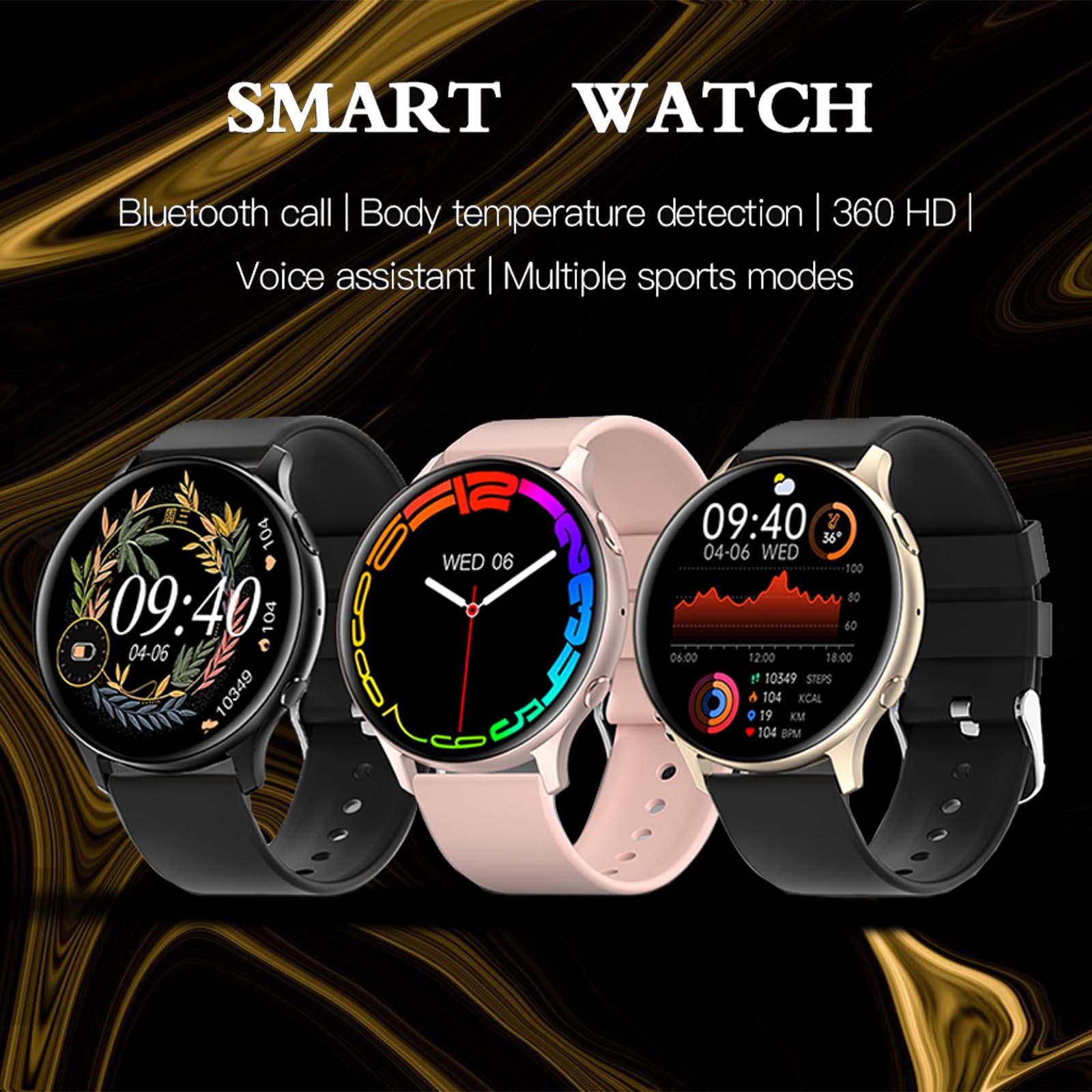 Smartwatch For Men And Women. 1.32'' Touch Screen Fitness Tracker With 20+ Sports Modes, Ip67 Waterproof Smartwatch With Heart Rate/Sleep Monitor/Pedometer/Calorie, Activity Tracker For Android phone