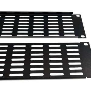 Ferstnor 2U Steel Blank Panel Vented for 19 inch Server Rack Durable Mount Spacer for Network Cabinet 5 Pack Complete with Installation Hardware and Cable Tie