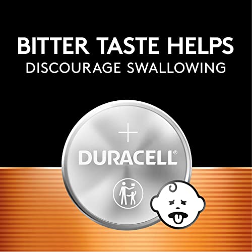 Duracell CR2016 3V Lithium Battery, Child Safety Features, 1 Count Pack, Lithium Coin Battery for Key Fob, Car Remote, Glucose Monitor, CR Lithium 3 Volt Cell (Pack of 4)