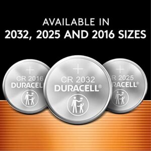 Duracell CR2016 3V Lithium Battery, Child Safety Features, 1 Count Pack, Lithium Coin Battery for Key Fob, Car Remote, Glucose Monitor, CR Lithium 3 Volt Cell (Pack of 4)