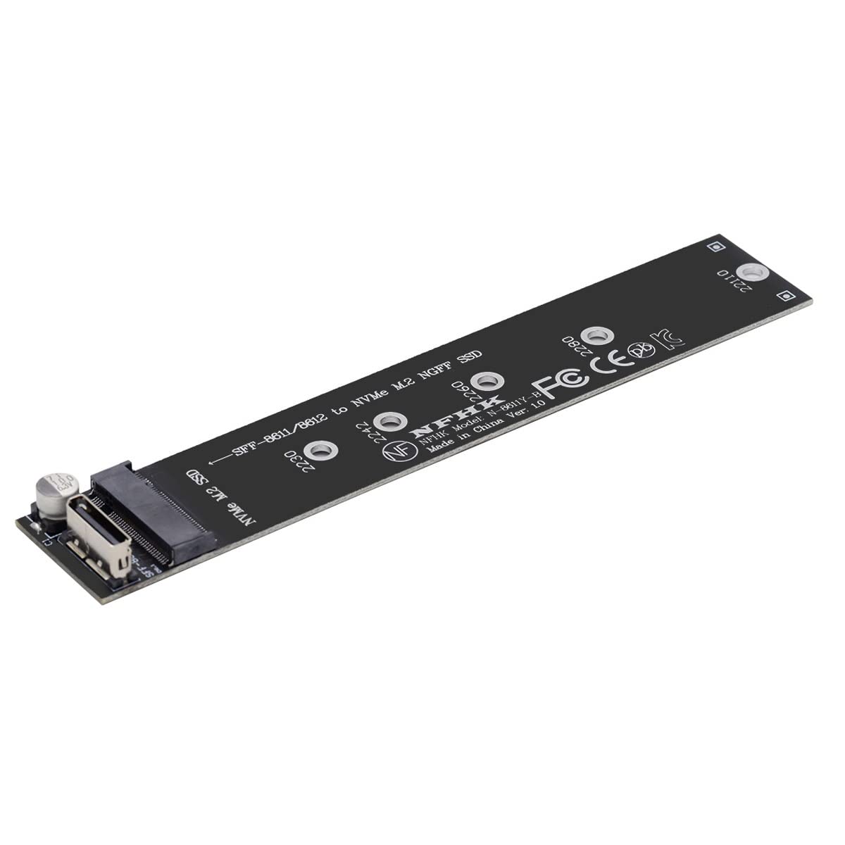 NFHK Oculink SFF-8612 SFF-8611 to M.2 Kit NGFF M-Key to NVME PCIe SSD 2280 22110mm Adapter for Mainboard