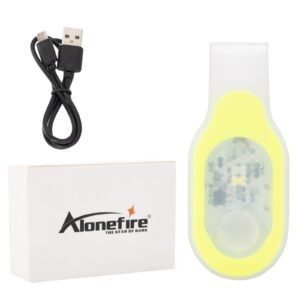 ALONEFIRE PL500 Nursing Night Light Clip on Flashlight USB Rechargeable Magnetic Nursing Light 3 Modes for Nurses Night Shift Nurse Essentials, Badge with Keychain Light, Built-in Battery (Yellow)