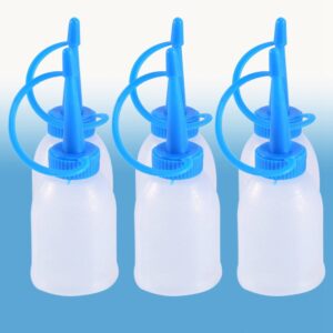 Akozon 6Pcs 30ML Small Squeeze Bottle With Pointed Tip One Ounce Plastic Squeeze Bottle Needle Tip Dropper Bottles Industrial Glue Gel Oil Squeeze Empty Bottle Jet Dispenser with Twist On Cap Lids