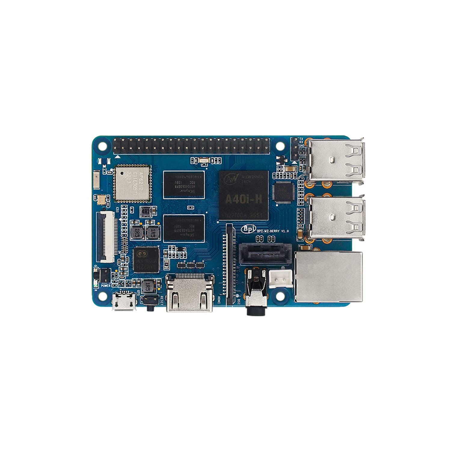 Banana Pi M2 Berry Open Source Single Board Computer Allwinner A40i Soc Onboard WiFi Module Bluetooth 4.0 with 1G LPDDR3 RAM Support Android Linux GPIO Compatible with Raspberry Pi 3 Run Raspbian