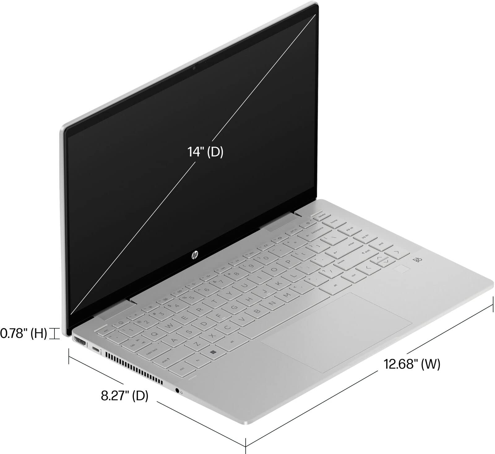 HP 2023 Newest Pavilion x360 Laptop, 2-in-1 14 inch FHD IPS Touch Screen, 10 Core Intel Core i5-1235U, 8GB RAM, 512GB SSD, Backlit Keyboard, Fingerprint Reader, Windows 11 Home, Bundle with JAWFOAL