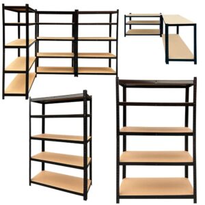 5 shelf garage shelving, heavy duty garage storage shelves with adjustable durable mdf boards, utility rack shelves organization multipurpose shelf max 1411lbs load capacity, 35"w x 16.5"d x 70"h