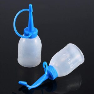 Akozon 6Pcs 30ML Small Squeeze Bottle With Pointed Tip One Ounce Plastic Squeeze Bottle Needle Tip Dropper Bottles Industrial Glue Gel Oil Squeeze Empty Bottle Jet Dispenser with Twist On Cap Lids