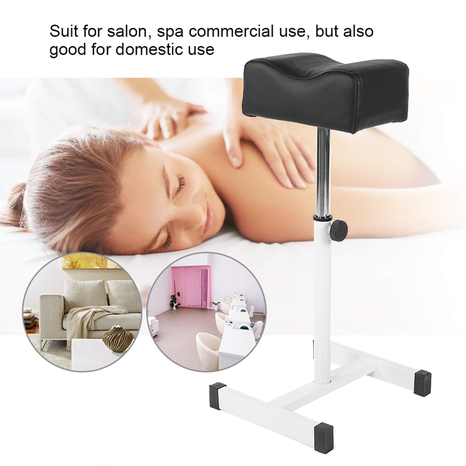 adjust Pedicure Nail Footrest Height Adjustment Metal and High Grade Synthetic Leather Manicure Foot Rest Desk Salon Spa Equipment (66 x 32 x 29cm), Footrest Nail Footrest Pedicure Footrest M