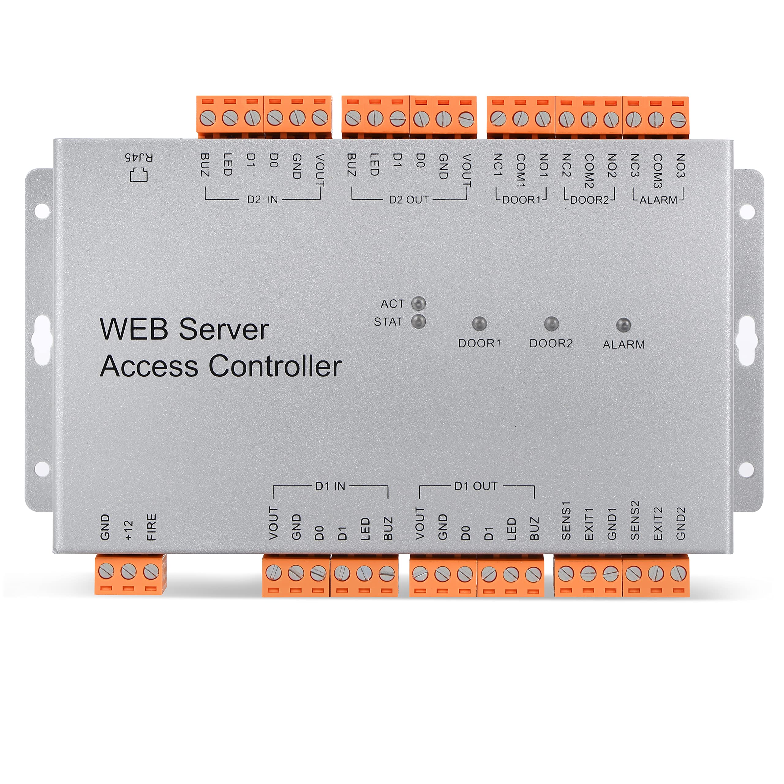 2 Doors Access Control System Core Control Components,Professional Web Server 2 Door Access Control Panel Wiegand Controller (FD-ACN2)