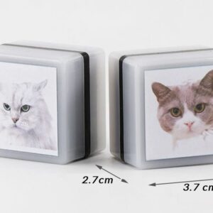 Custom Pet Stamp Self Inking, Cat Dog Portrait Pre Inked Stamp,Customized Pet Portrait Stamp, Personalized Animal Stamps,Gifts for Pet Lover (White)