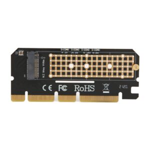 NVME Adapter, NVME to PCIE, M.2 NVME Key M SSD to PCIE X16 High Speed Access, Plug and Play Support M.2 NVME or Ahci SSD for Server Computer