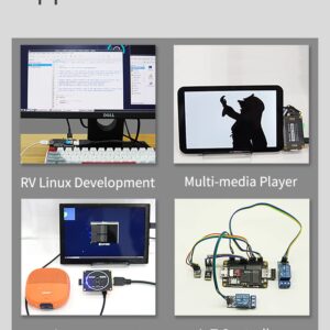 Sipeed RV Dock Allwinner D1 Single Board Computer RISC-V Linux Starter Kit with 16bits 512MB DDR3 RAM Onboard 2.4G WiFi + BT Module Support MIPI, RGB and MCU Running OpenWRT Debian YoC (RTOS)