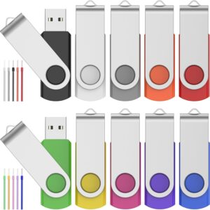 64gb flash drive pack of 10 usb 2.0 thumb drives high capacity 64 gb memory stick jump drive pen drive zip drive for data storage