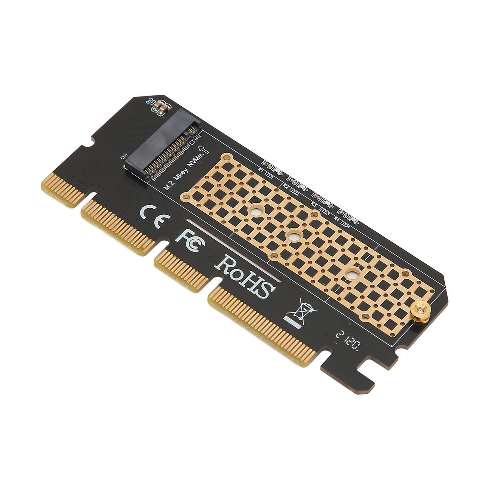 NVME Adapter, NVME to PCIE, M.2 NVME Key M SSD to PCIE X16 High Speed Access, Plug and Play Support M.2 NVME or Ahci SSD for Server Computer