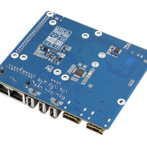 WIFI6 Dual Ethernet Base Board for Compute Module 4, Compatible with WiFi AX210 & AX200 Module,Onboard Gigabit Ethernet RJ45 Connector x1, 100M Ethernet RJ45 Connector x 1,CSI-2 Camera Port x2,etc